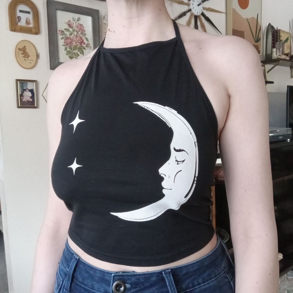 Moon & star halter top